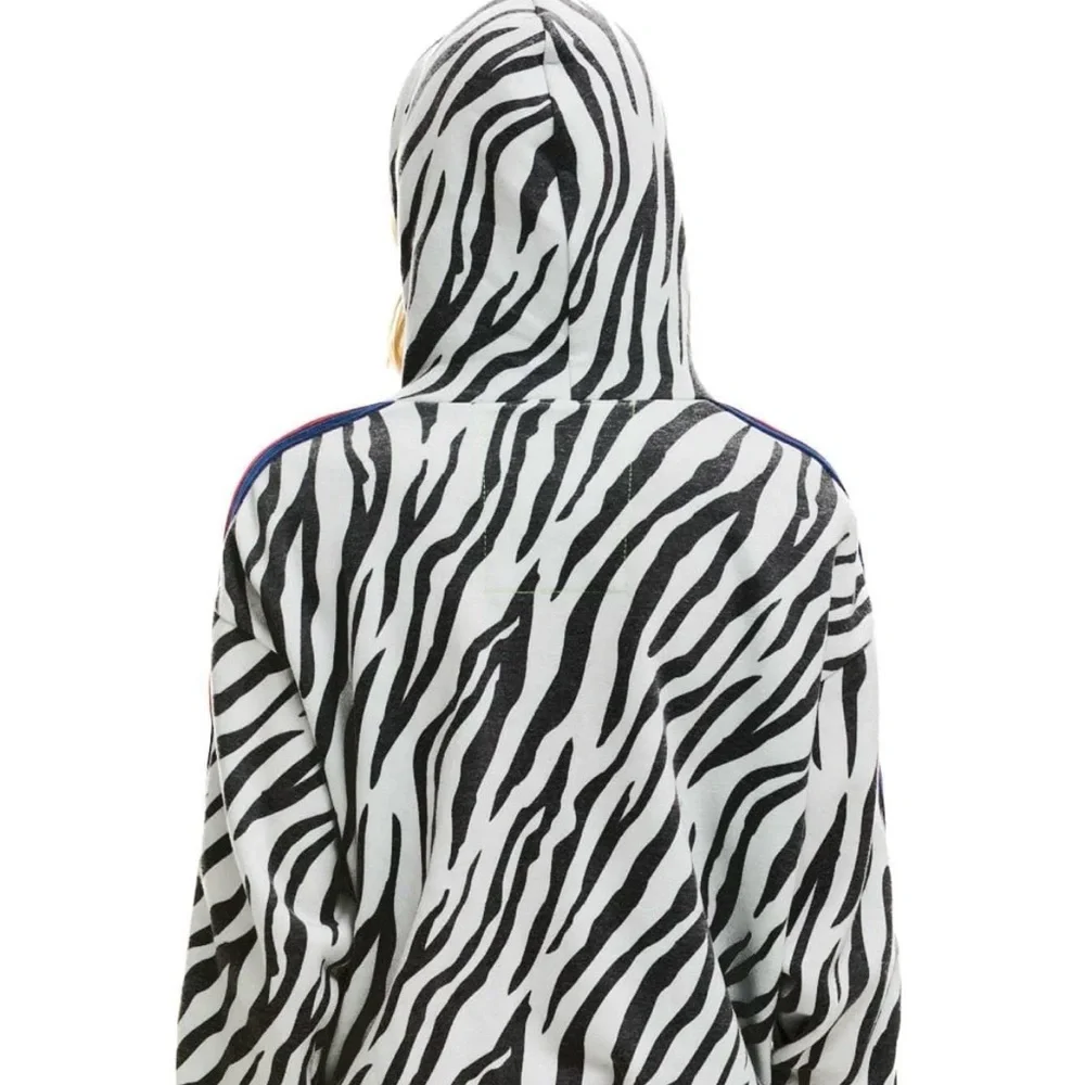 Aviator Nation relexed fit Zip-Up Hoodie with velvet stripes size M unisex (NWT) - Picture 6 of 9